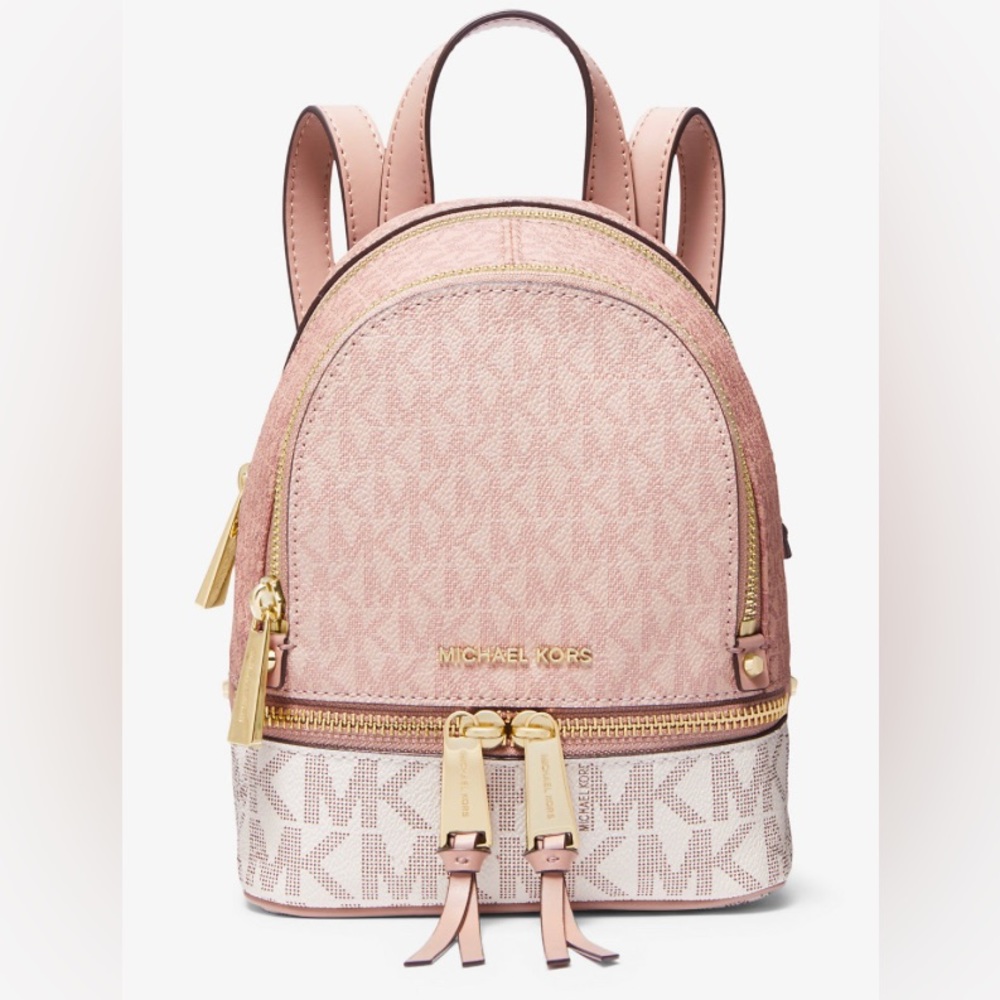 Michael Kors mini Backpack Pink Rhea XS backpack prefect condition SO CUTE!